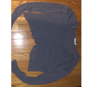 Blue gray crop sweater